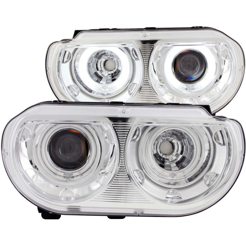 Load image into Gallery viewer, ANZO 2008-2014 Dodge Challenger Projector Headlights w/ Halo Chrome (CCFL)
