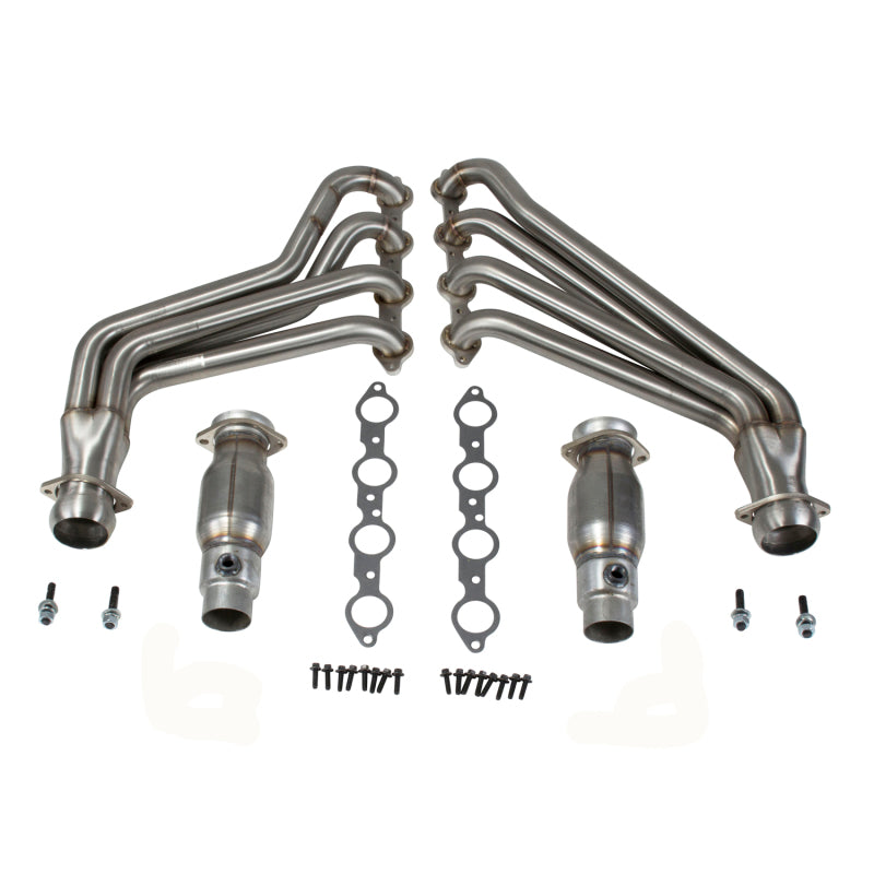 Load image into Gallery viewer, BBK 10-15 Camaro LS3 L99 Long Tube Exhaust Headers With Converters - 1-3/4 304 Stainless
