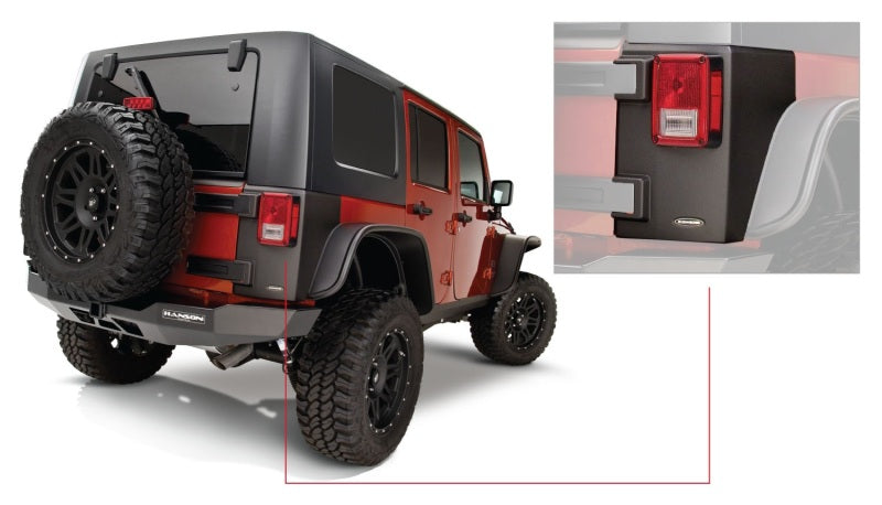 Load image into Gallery viewer, Bushwacker 07-18 Jeep Wrangler Trail Armor Rear Corners - Black

