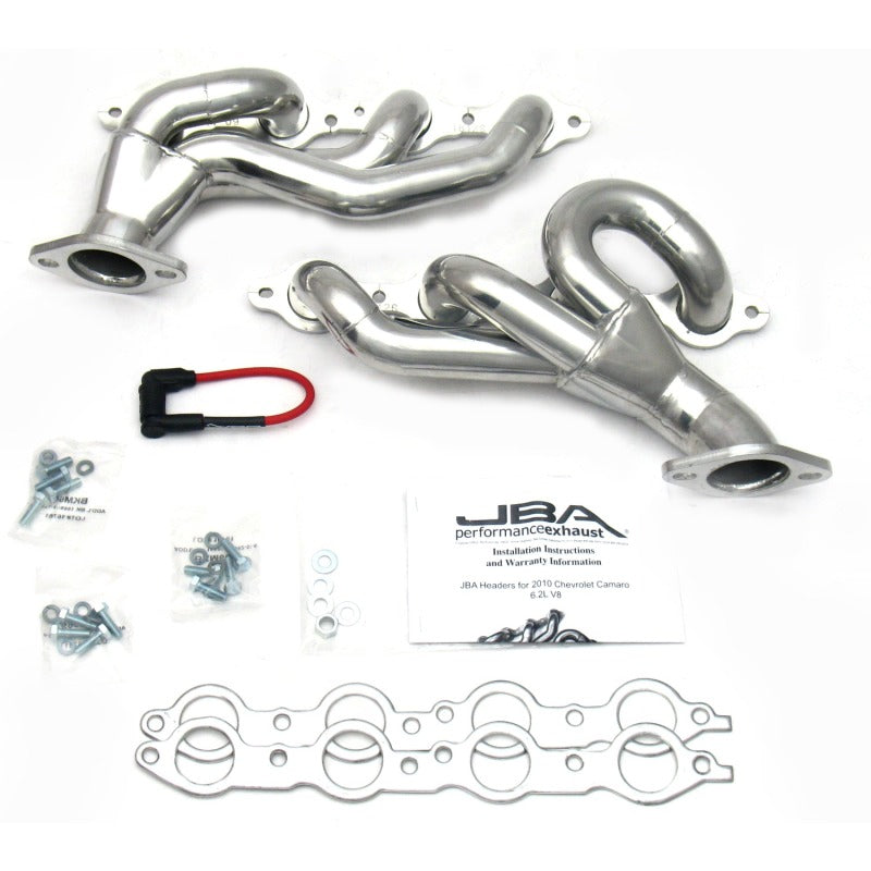 Load image into Gallery viewer, JBA 10-15 Camaro 6.2L LS 1-3/4in Primary Silver Ctd Cat4Ward Header
