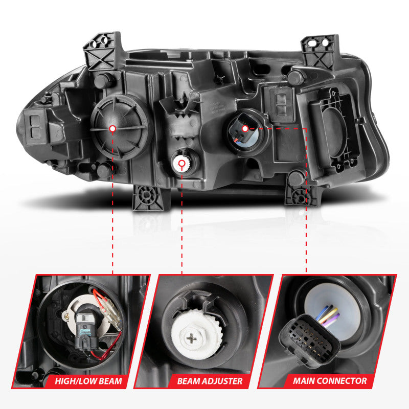 Load image into Gallery viewer, ANZO 2015-2018 Dodge Charger Projector Headlights Plank Style Black
