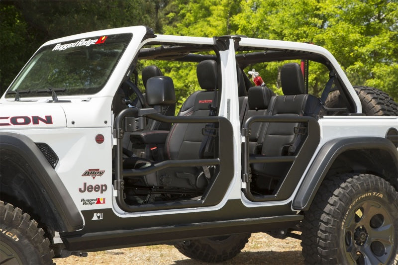 Load image into Gallery viewer, Rugged Ridge Fortis Front Tube Doors with Mirrors 18-23 Jeep Wrangler JL/JT
