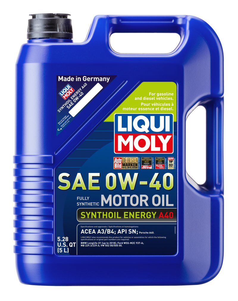 Load image into Gallery viewer, LIQUI MOLY 5L Synthoil Energy A40 Motor Oil SAE 0W40
