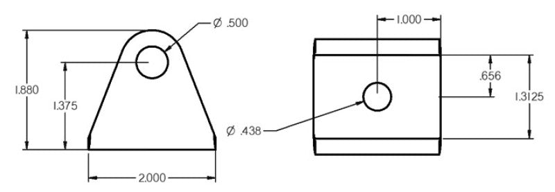 Load image into Gallery viewer, Ridetech Universal Shock Bracket Black Powdercoat
