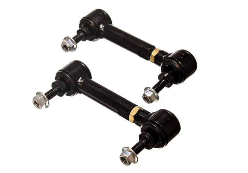 Load image into Gallery viewer, Energy Suspension Universal Black 4-3/4in-5-3/4in inAin Range Pivot Style End Link Set
