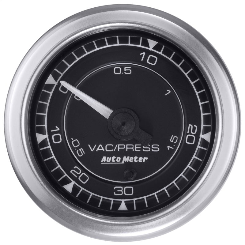 Load image into Gallery viewer, Autometer Chrono 2-1/16in 30INHG-30PSI Vaccum/Boost Gauge
