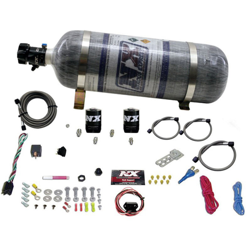 Load image into Gallery viewer, Nitrous Express Universal Fly By Wire Single Nozzle Nitrous Kit w/12lb Composite (Incl TPS Switch)
