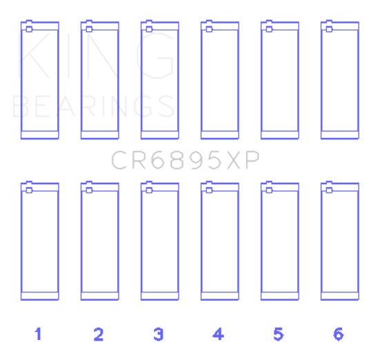 King Engine Bearings Ford Ecoboost 3.5L V6 (Size 0.26) Connecting Rod Bearing Set