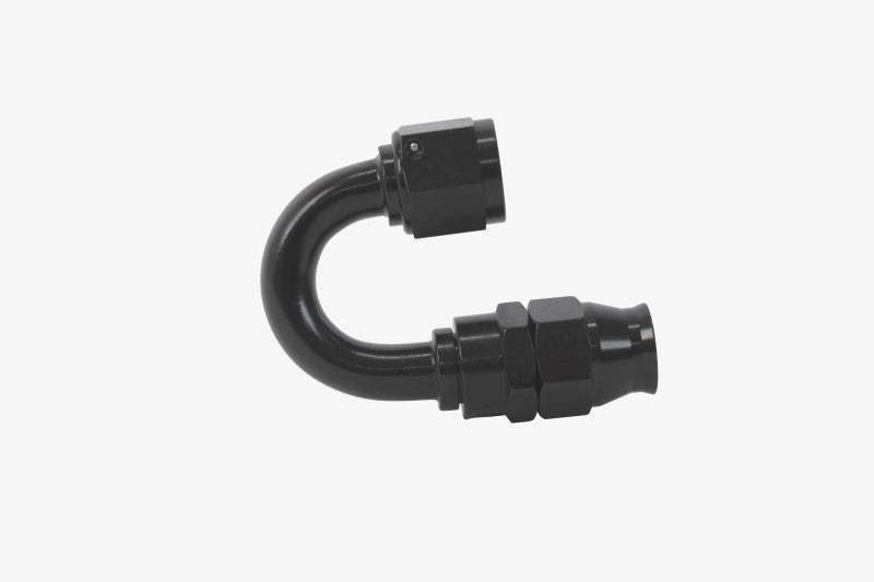 Load image into Gallery viewer, Aeromotive PTFE Hose End - AN-08 - 180 Deg - Black Anodized
