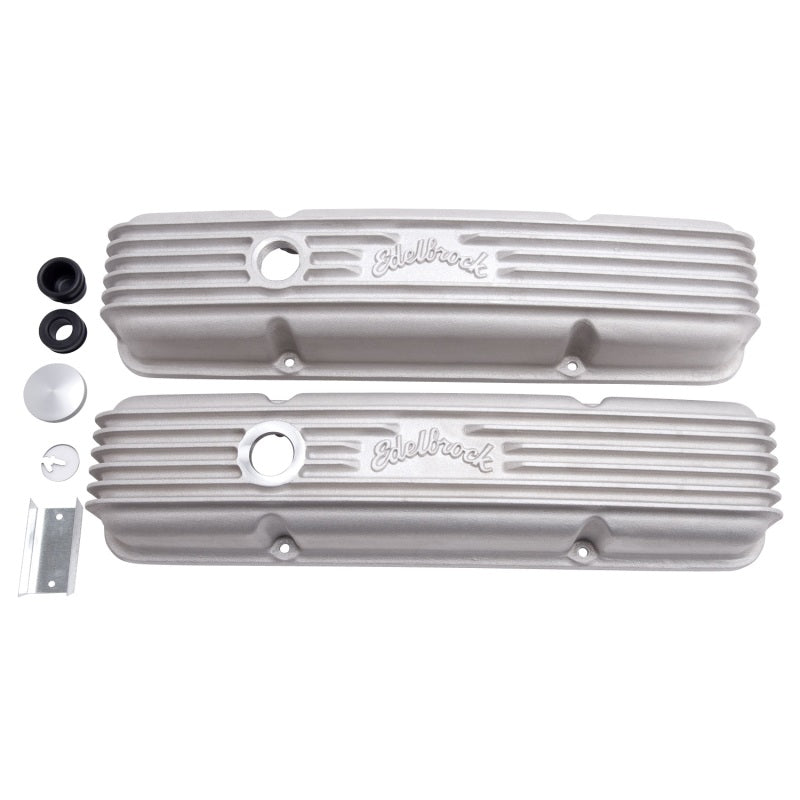 Load image into Gallery viewer, Edelbrock Valve Cover Classic Series Chevrolet 1959-1986 262-400 CI V8 w/ Oil Fill Hole Satin
