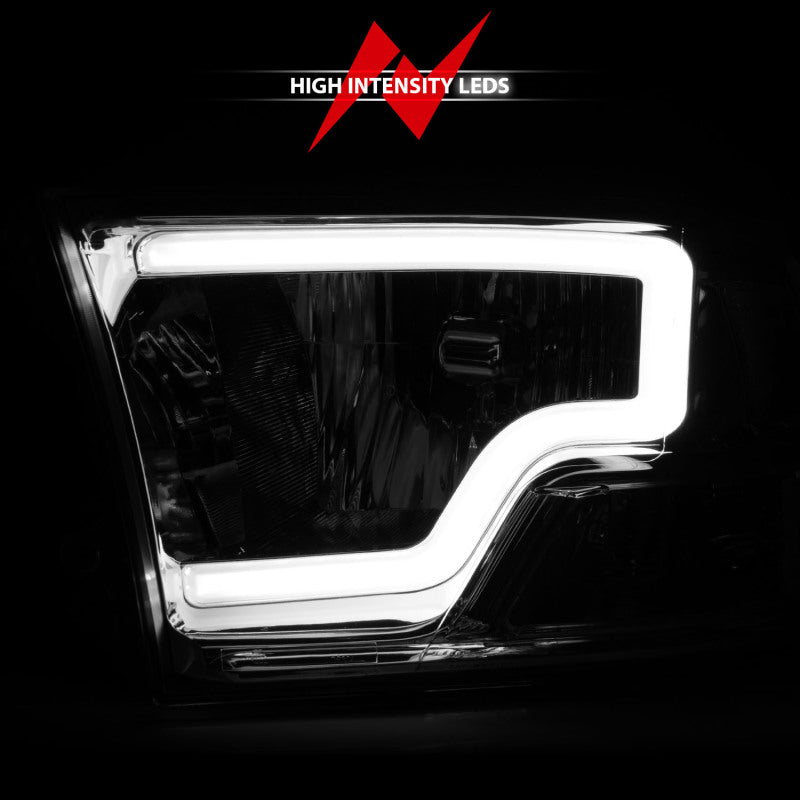 Load image into Gallery viewer, ANZO 2009-2018 Dodge Ram 1500/ 2500/ 3500 Crystal Headlights w/ Light Bar Chrome Housing
