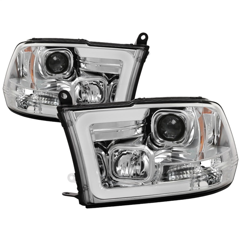 Load image into Gallery viewer, Spyder 09-16 Dodge Ram 1500 V2 Projector Headlights - Halogen - DRL - Chrome (PRO-YD-DR09V2-LBDRL-C)
