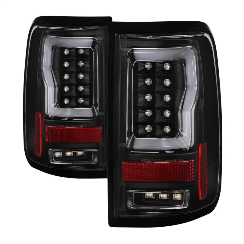 Load image into Gallery viewer, Spyder 04-08 Ford F-150 Projector Tail Lights - Light Bar DRL LED - Black ALT-YD-FF15004V2-LBLED-BK
