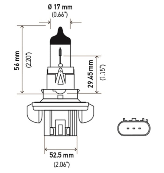 Hella Bulb H13 12V 60/55W P264T T4 +50