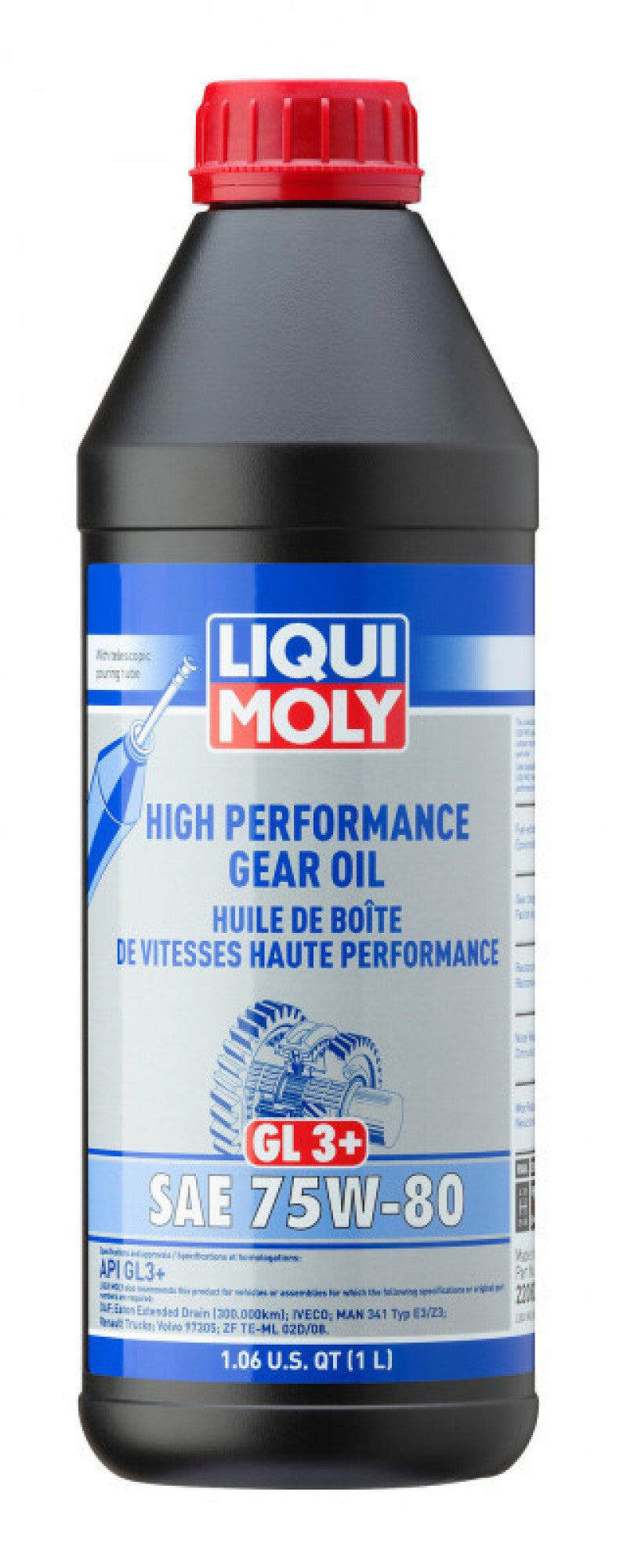Load image into Gallery viewer, LIQUI MOLY 1L High Performance Gear Oil (GL3+) SAE 75W80
