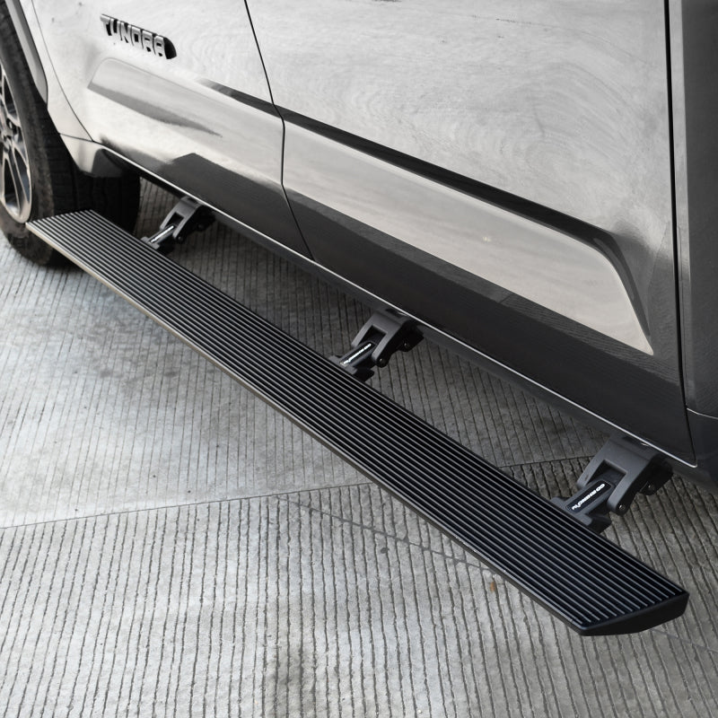 Load image into Gallery viewer, Go Rhino 22-23 Toyota Tundra CrewMax Cab 4dr E-BOARD E1 Electric Running Board Kit - Tex. Blk
