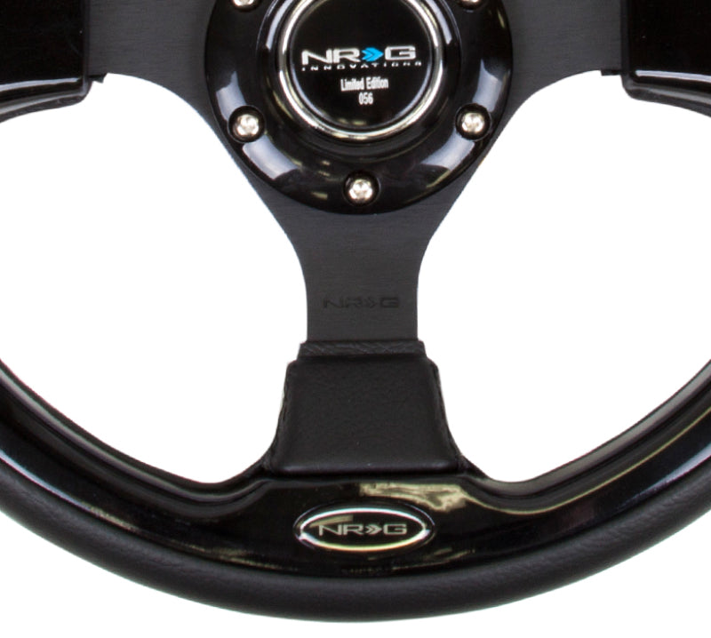 Load image into Gallery viewer, NRG Reinforced Steering Wheel (320mm) Blk w/Gloss Black Trim
