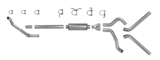 Diamond Eye KIT 4in Turbo Back DUAL AL: 94-97 FORD 7.3L F250/F350 PWRSTROKE NFS W/ CARB EQUIV STDS
