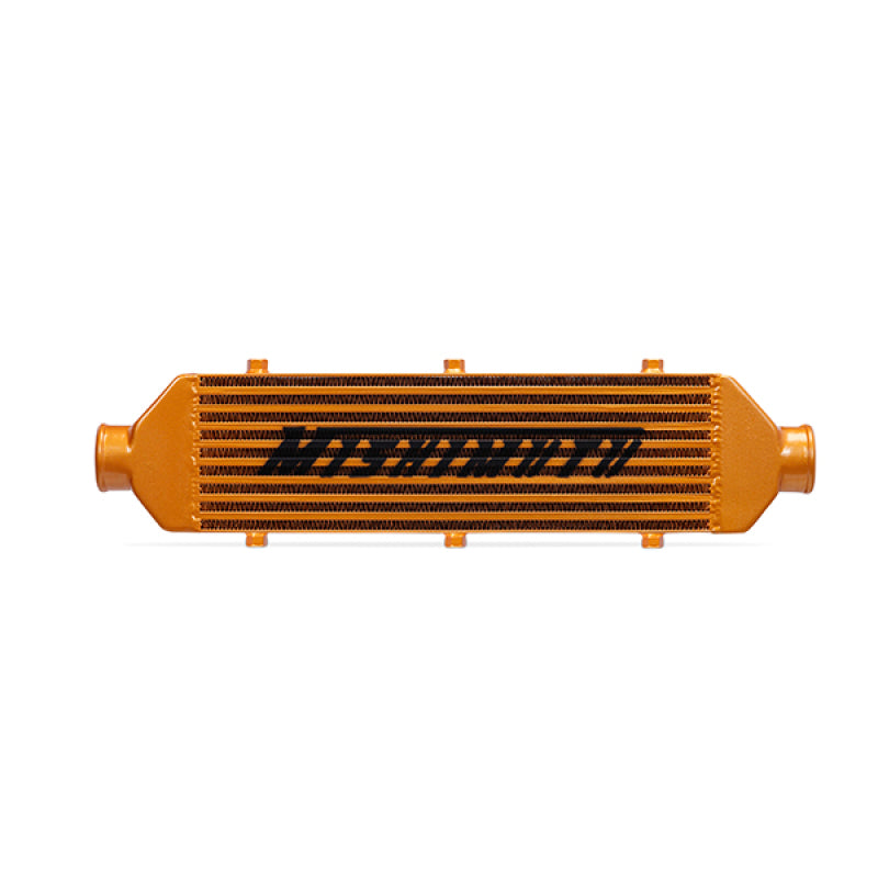 Load image into Gallery viewer, Mishimoto Universal Gold Z Line Intercooler  Overall Size: 28x8x3 Core Size: 21x6x2.5 Inlet / Outlet
