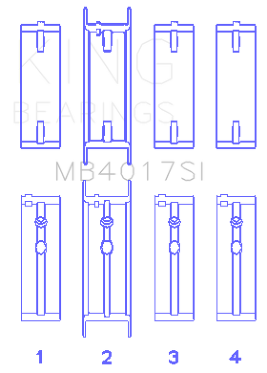 King Engine Bearings GM 231 (3800) V6 (Size STD) Main Bearing Set