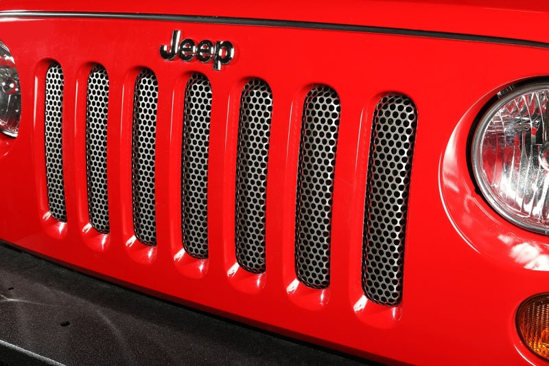 Load image into Gallery viewer, Rugged Ridge Grille Insert Satin Stainless 07-18 Jeep Wrangler

