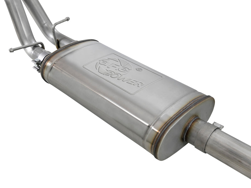 Load image into Gallery viewer, aFe Vulcan Series 3in-2-1/2in 304 SS Cat-Back 2019 GM Silverado 1500 V8-5.3L w/ Polished Tips
