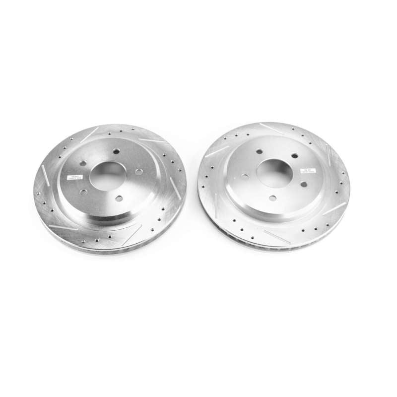 Load image into Gallery viewer, Power Stop 04-09 Cadillac XLR Rear Evolution Drilled &amp; Slotted Rotors - Pair
