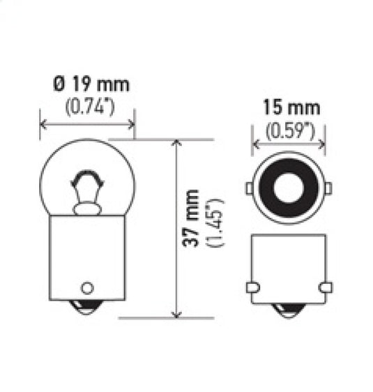 Hella Bulb 5637 24V 10W BA15s B6