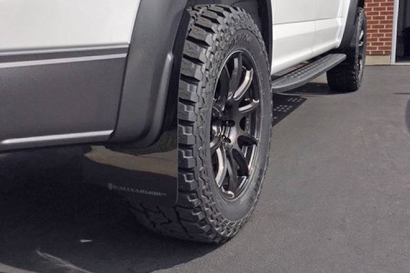 Load image into Gallery viewer, Rally Armor 17-20 Ford F-150 Raptor Black UR Mud Flap w/ Dark Grey Logo
