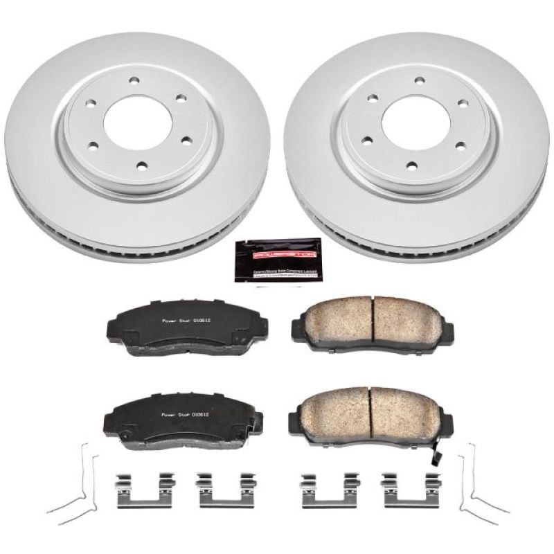 Load image into Gallery viewer, Power Stop 12-15 Nissan Armada Front Z17 Evolution Geomet Coated Brake Kit
