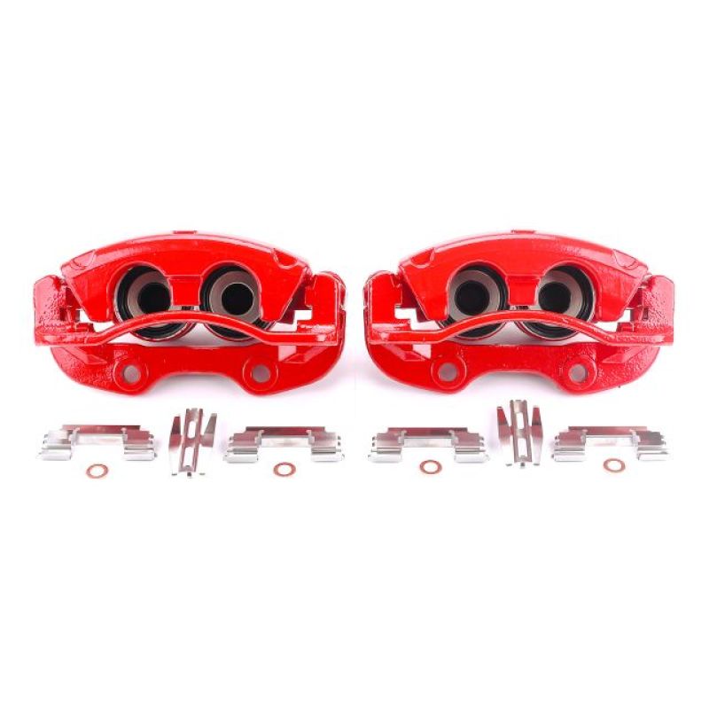 Load image into Gallery viewer, Power Stop 02-06 Cadillac Escalade Rear Red Calipers w/Brackets - Pair
