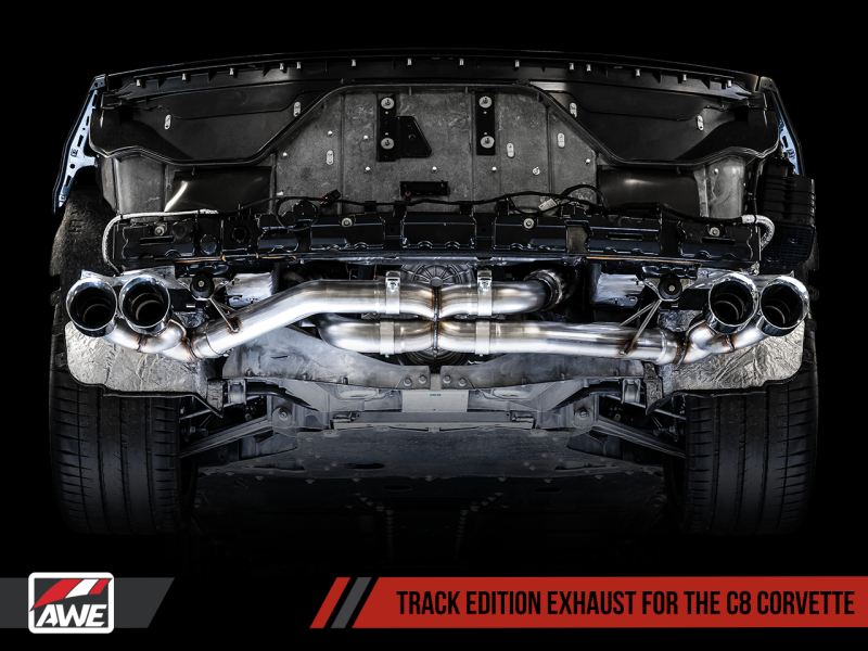 Load image into Gallery viewer, AWE Tuning 2020 Chevrolet Corvette (C8) Track Edition Exhaust - Quad Diamond Black Tips
