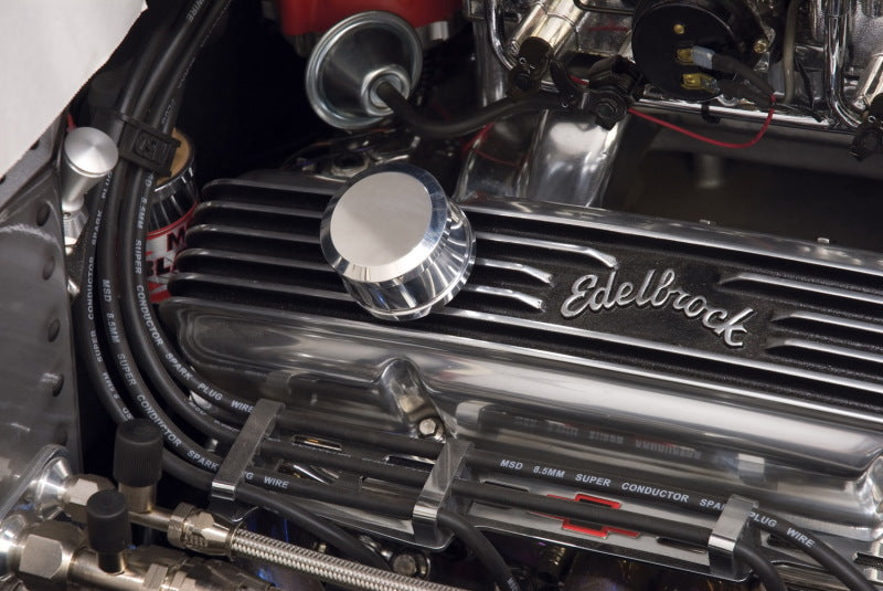 Load image into Gallery viewer, Edelbrock Billet Aluminum Breather w/ Black Powder Coat Finish
