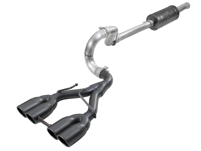 Load image into Gallery viewer, aFe Rebel Series 2.5in 304 SS Cat-Back Exhaust w/ Black Tip 18-20 Jeep Wrangler (JL)
