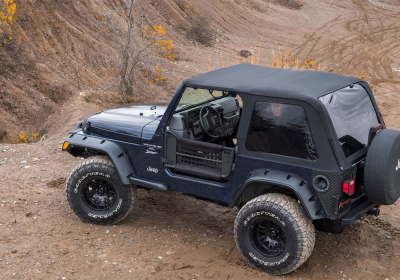 Load image into Gallery viewer, Rampage 97-06 Jeep Wrangler TJ Frameless Trail Soft Top Kit - Black Diamond
