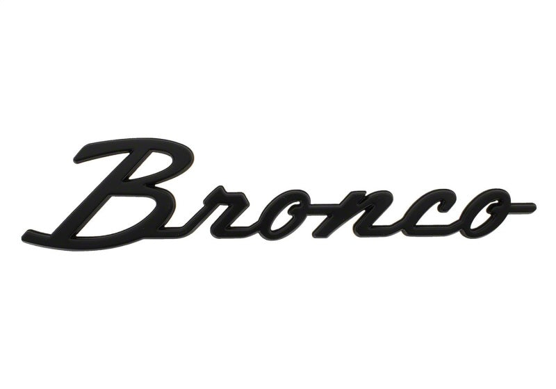 Load image into Gallery viewer, Ford Racing 2021+ Bronco Classic Script Fender Badges - Matte Black (Pair)
