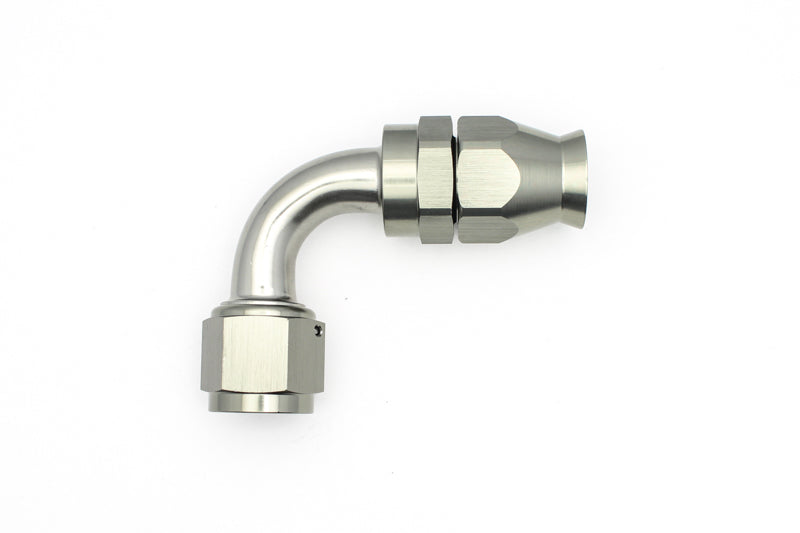 Load image into Gallery viewer, DeatschWerks 10AN Female Swivel 90-Degree Hose End PTFE (Incl. 1 Olive Insert)
