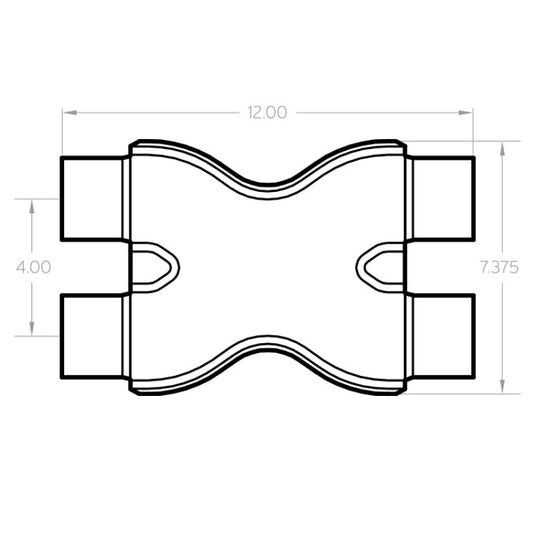MagnaFlow Smooth Trans X 2.5/2.5 X 12 SS