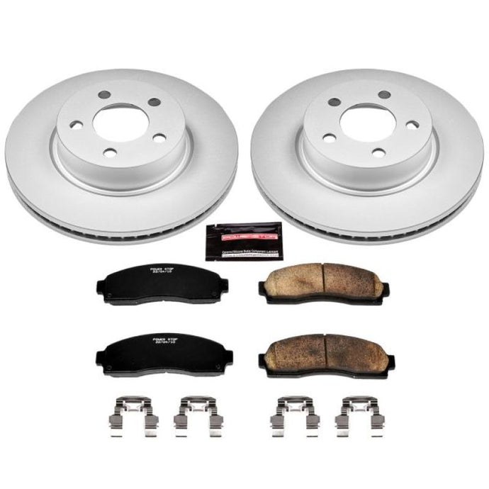 Power Stop 01-03 Ford Explorer Sport Front Z17 Evolution Geomet Coated Brake Kit