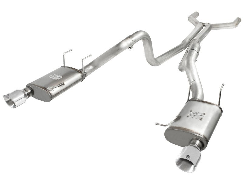 Load image into Gallery viewer, aFe MACHForce XP Cat-Back Exhaust 3in SS w/ Polished Tips 11-14 Ford Mustang GT V8 5.0L
