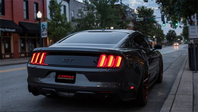 Load image into Gallery viewer, Corsa 2015-2017 Ford Mustang GT 5.0 3in Cat Back Exhaust Black Dual Tips (Sport)
