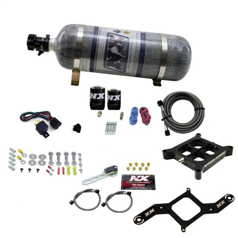 Load image into Gallery viewer, Nitrous Express 4150 Single Entry Crossbar Nitrous Plate Kit RNC (250-750HP) w/Composite Bottle
