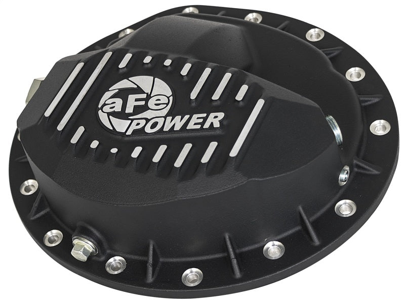 Load image into Gallery viewer, aFe Power Pro Series Rear Differential Cover Black w/ Machined Fins 99-13 GM Trucks (GM 9.5-14)

