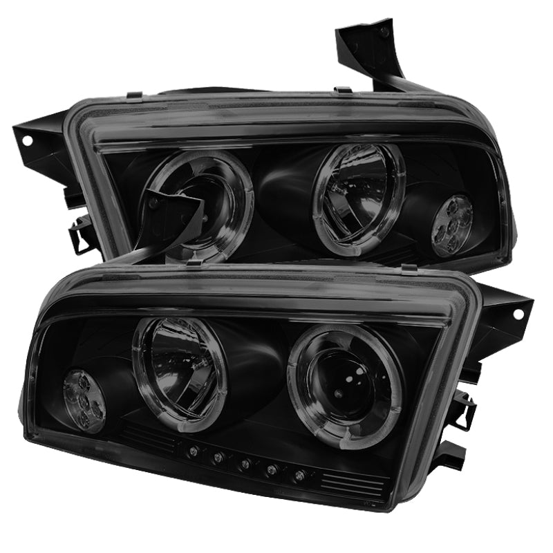 Load image into Gallery viewer, Spyder Dodge Charger 06-10 Projector Headlights Halogen- LED Halo LED Blk Smke PRO-YD-DCH05-LED-BSM
