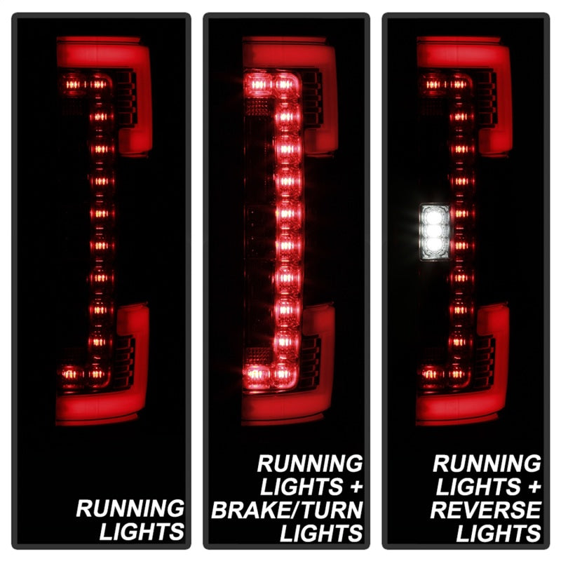 Load image into Gallery viewer, Spyder 17-18 Ford F-250 SD (w/Blind Spot Sens) LED Only Tail Lights - Red Clr (ALT-YD-FS17BS-LED-RC)
