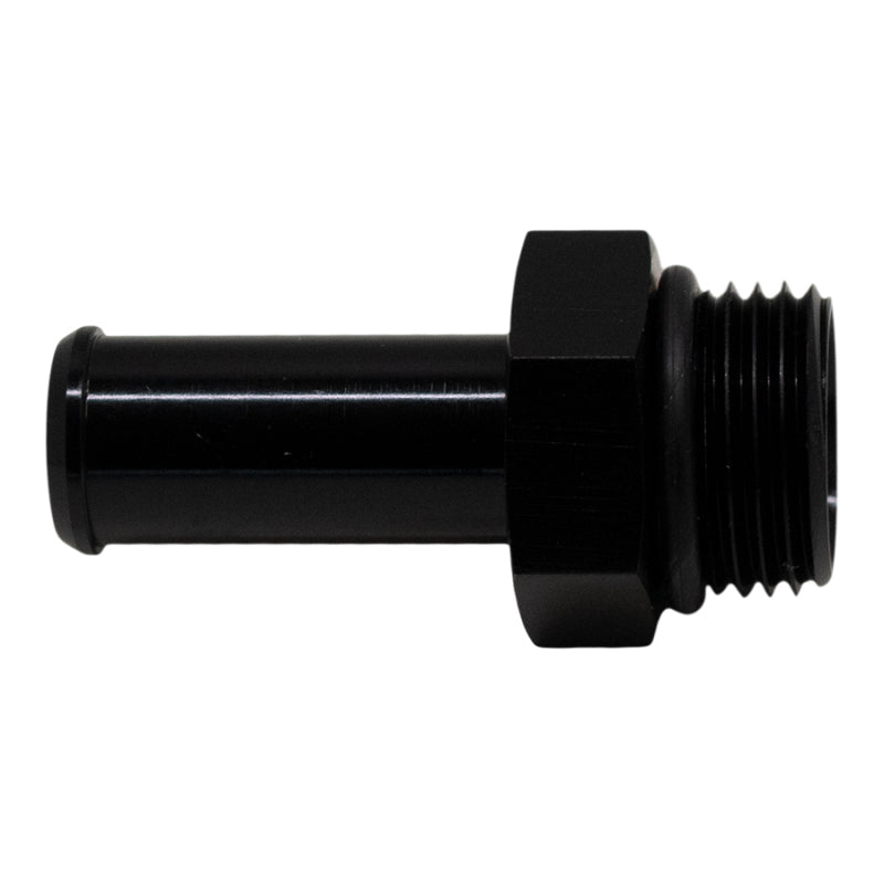 Load image into Gallery viewer, DeatschWerks 8AN ORB Male to 1/2in Male Barb Fitting (Incl O-Ring) - Anodized Matte Black
