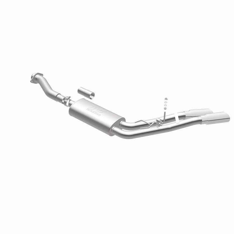 Load image into Gallery viewer, MagnaFlow 11-13 Ford F-150 Pickup Dual Same Side Before P/S Rear Tire Stainless CatBack Perf Exhaust
