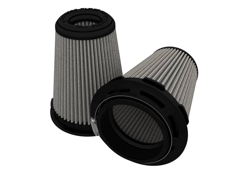 Load image into Gallery viewer, aFe MagnumFLOW Pro DRY S Air Filter 3-1/2in F x 5in B x 3-1/2in T x 6in H (Pair)
