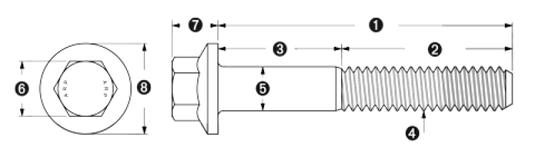 ARP M8 x 1.25 x 115 Hex Black Oxide Bolts (5/pkg)