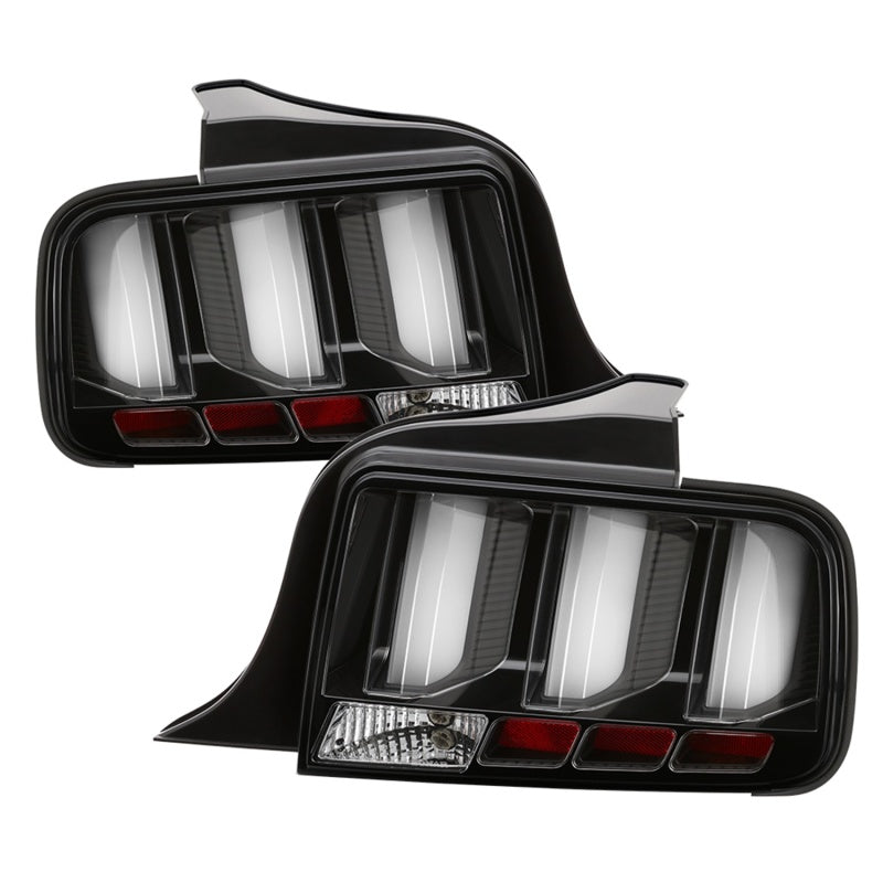 Load image into Gallery viewer, Spyder 05-09 Ford Mustang (White Light Bar) LED Tail Lights - Black ALT-YD-FM05V3-LED-BK
